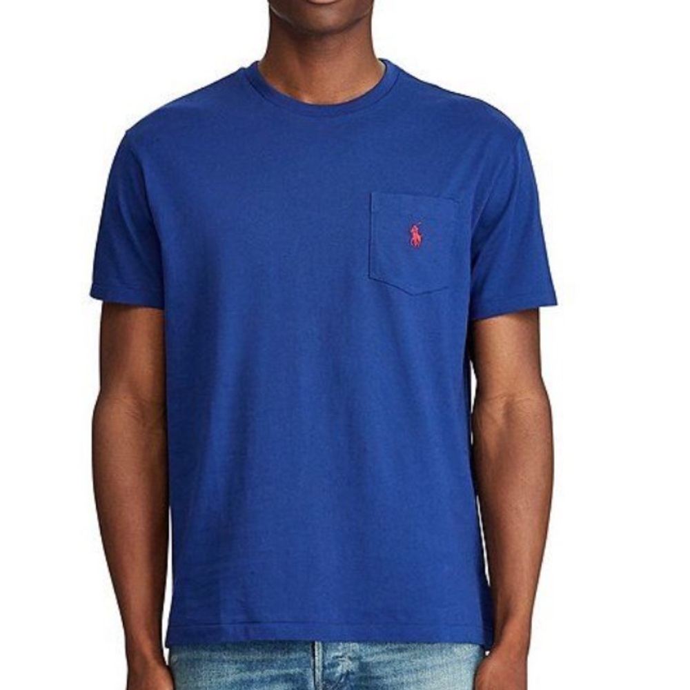 Polo Ralph Lauren Classic Fit Pocket T-Shirt. Size large. Blue with red pony